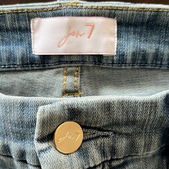 Jen 7 by 7 For All Mankind High Waist Roll Cuff Denim Shorts - Picture 7 of 12